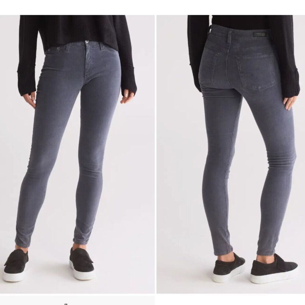 AG Women's Jeans Farrah Skinny High Rise Ankle Corduroy in 1YearSulfurBlue sz 31